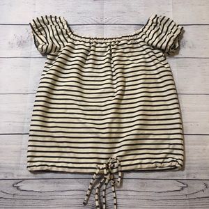 Madewell Too with waisttie Cream and Navy Size XXS